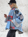 Quilt coat jacket "squared up"ooak