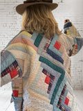 Quilt coat jacket " At the Log Cabin"