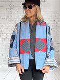 Quilt coat jacket "squared up"ooak