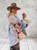 Quilt coat jacket " At the Log Cabin"