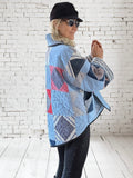 Quilt coat jacket "squared up"ooak