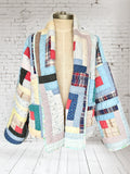 Quilt coat jacket " At the Log Cabin"