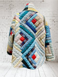 Quilt coat jacket " At the Log Cabin"