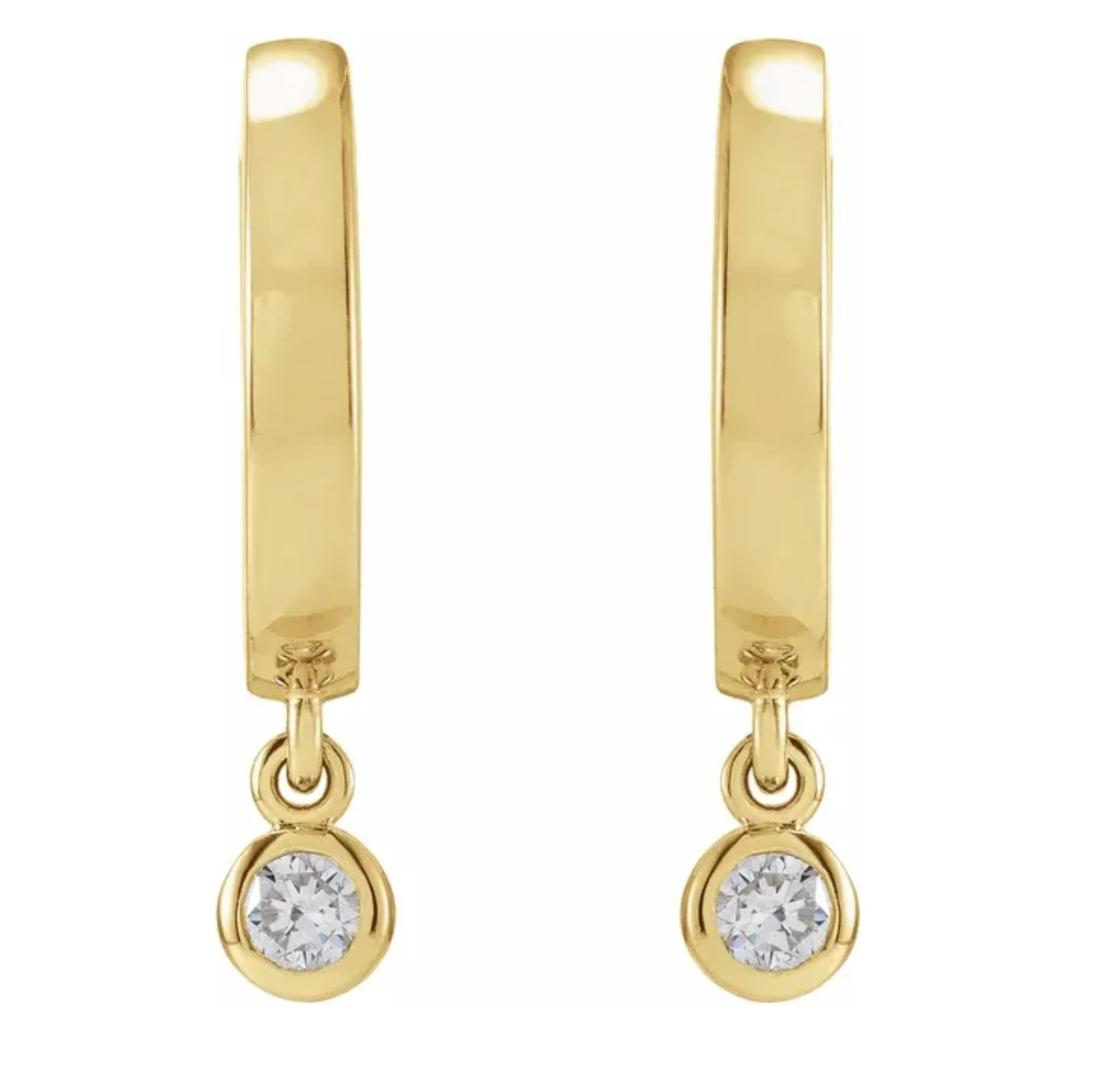 Diamond Hinged Hoop Earrings