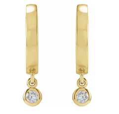 Diamond Hinged Hoop Earrings