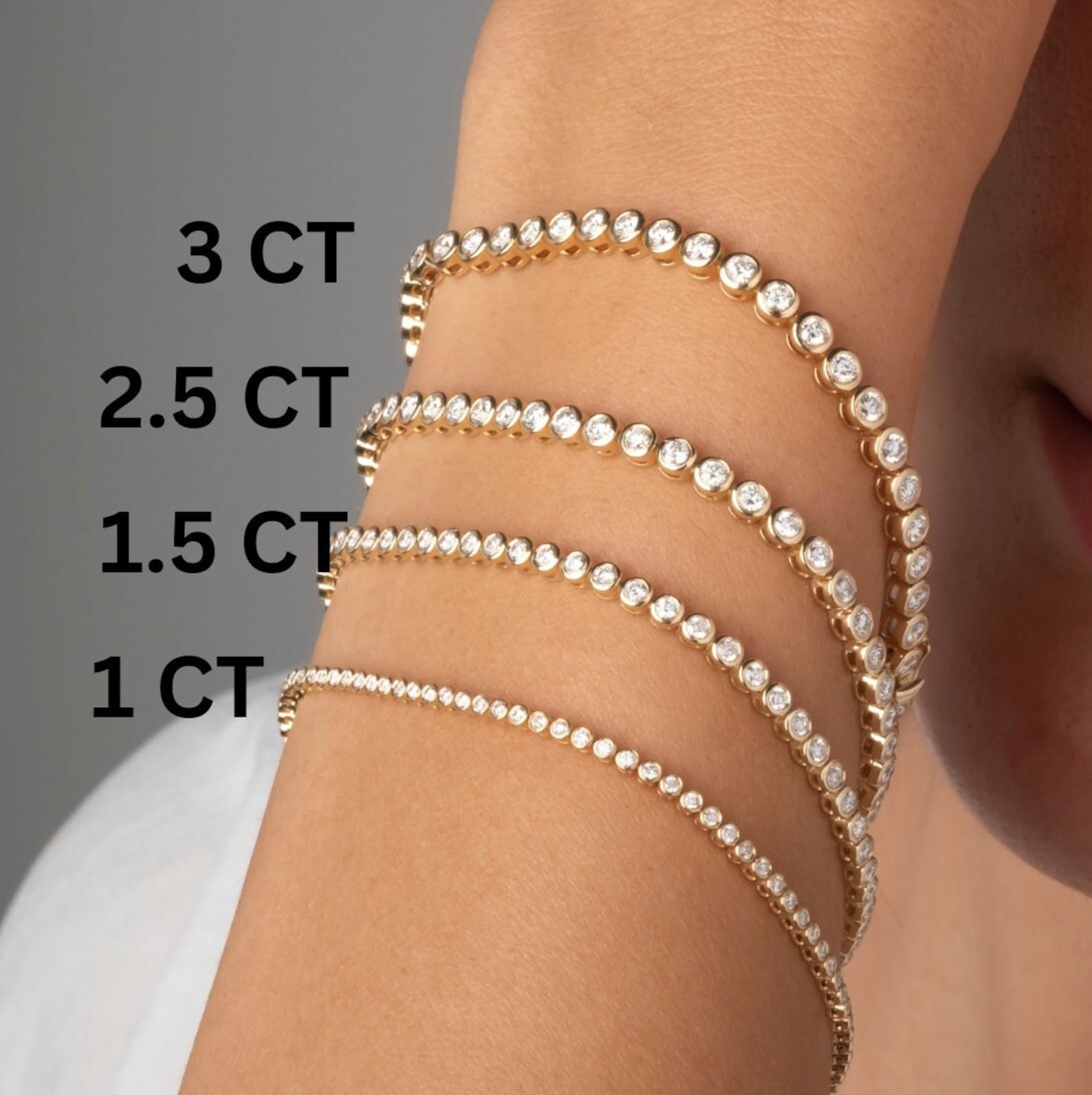 14K  1 CTW Natural Diamond Line 7" Bracelet