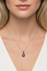 diamond teardrop necklace