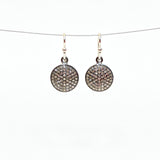 NEW SIZE! Diamonds in sterling disc earrings, medium size