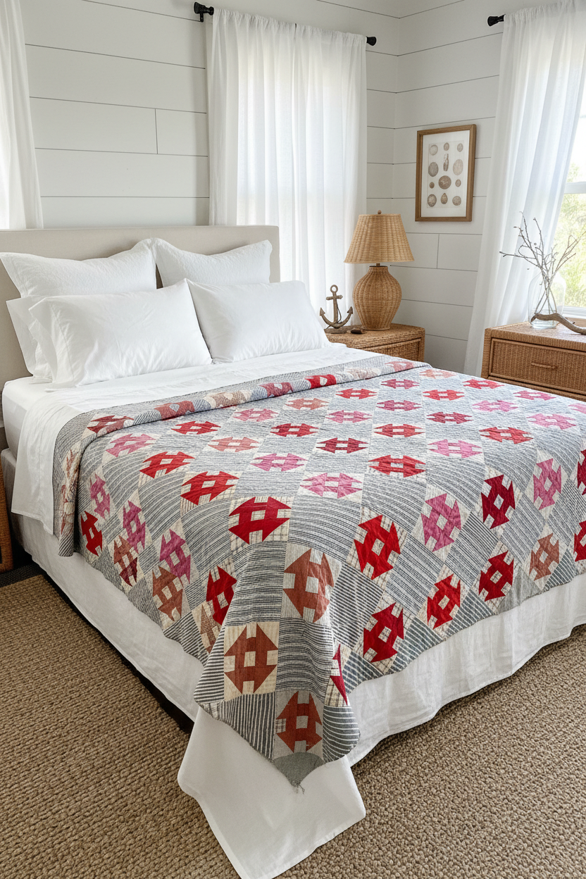 Quilt Reds criss-cross,  churn and dash