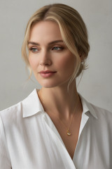Teardrop diamond pendant, 18 K