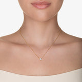 Solitaire, diamond CZ necklace