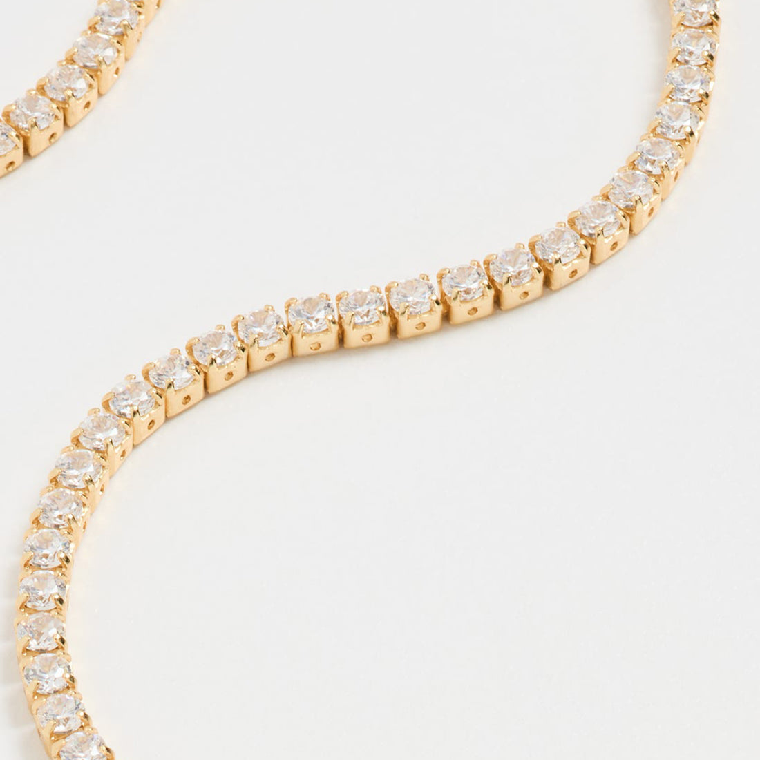 Diamond CZ Skinny Tennis Necklace