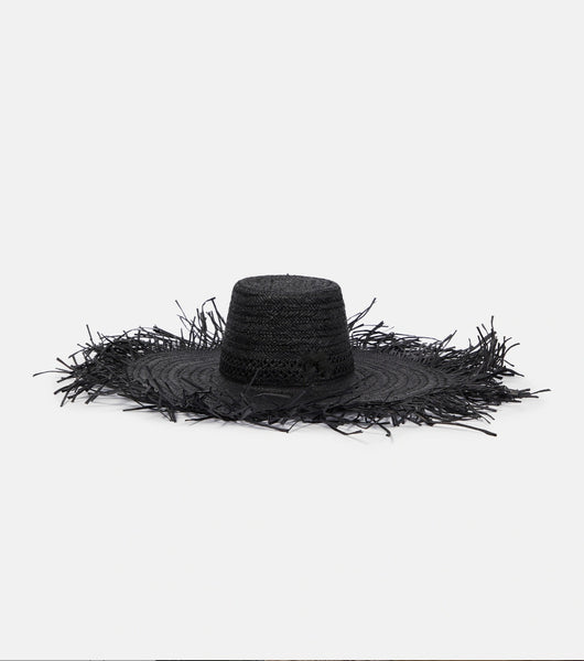 Black Sun hat with fringe