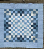 Quilt baby blue checkerboard