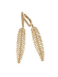 Diamond Feather 18k earrings