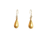 18k Gold drop earrings w diamond accent