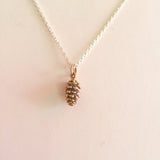 Pinecone Necklace gold finish