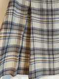 Linen Plaid box pleat skirt