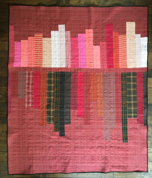 SOLD Quilt Reflections Red -City lover