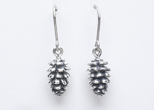 Pinecone earrings sterling