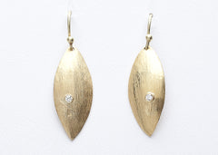 marquis leaf with diamond accent,18k - abigailheche