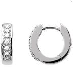 14k diamond hoop earrings