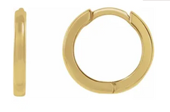 18k  yellow gold hinged hoop earring - abigailheche