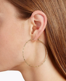 BIG Perfect gold skinny hoop earrings