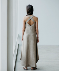 Long linen sundress (black) - abigailheche