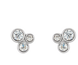 Diamond cluster post earrings