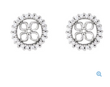 14K White 5/8 CTW Diamond Earring Jackets