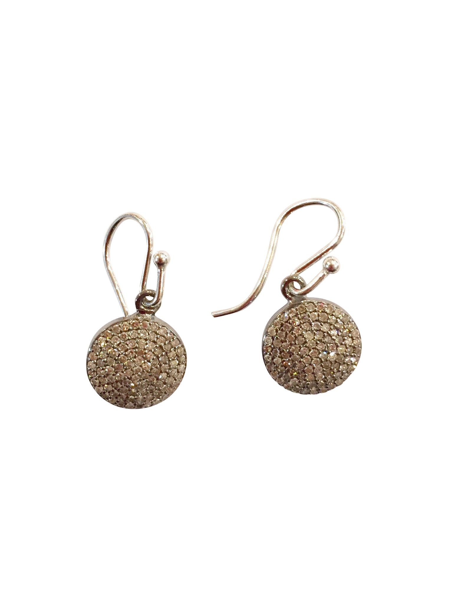 Little diamond full moon earrings sterling - abigailheche