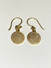 18k Diamond little full moon earrings - abigailheche
