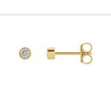 Diamond micro bezel set earrings