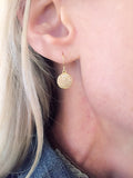 18k Diamond baby full moon earrings