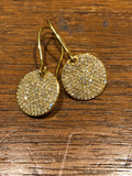 18k medium size "full moon" diamond earrings