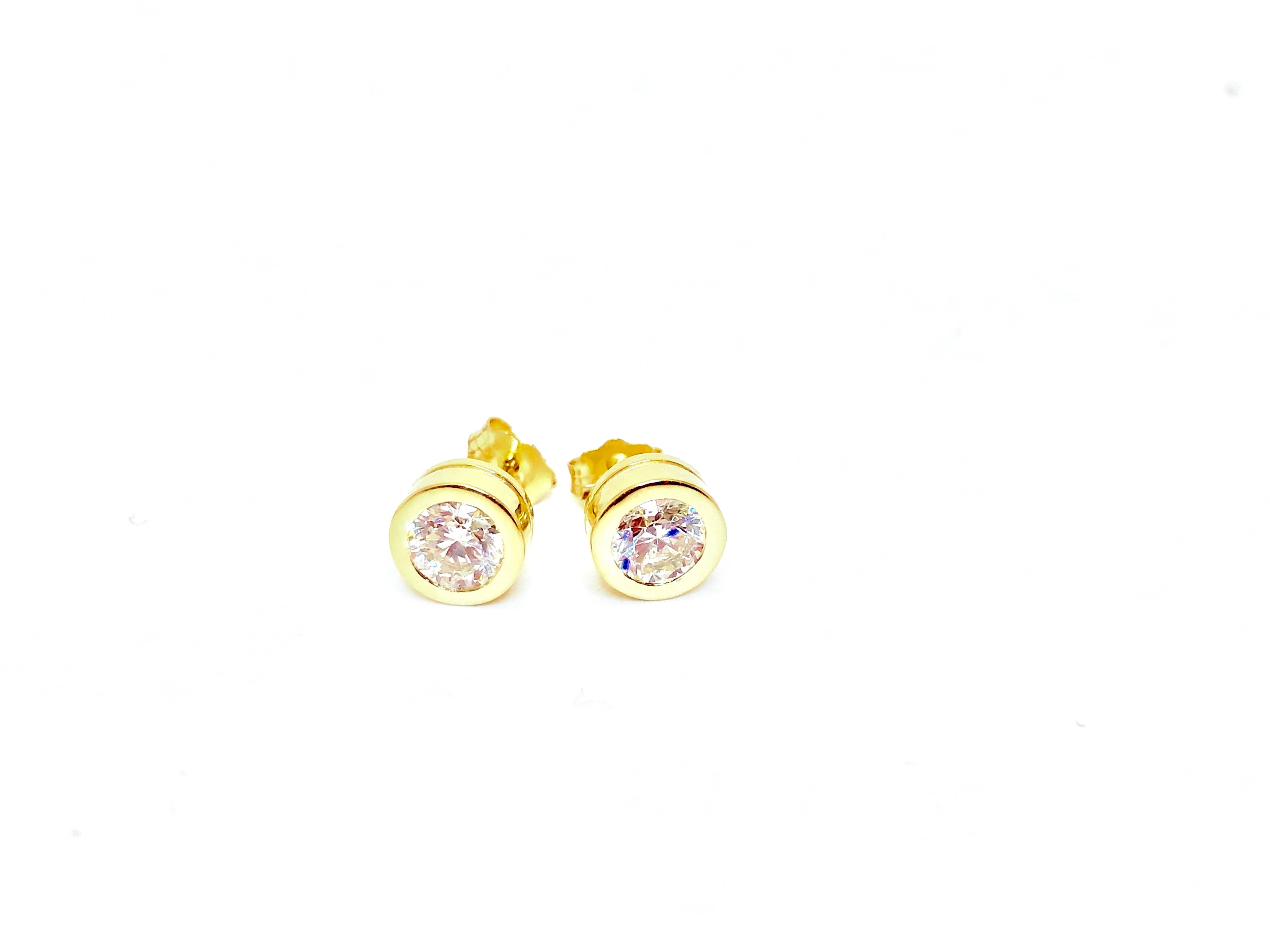 Diamond solitaire earrings - abigailheche