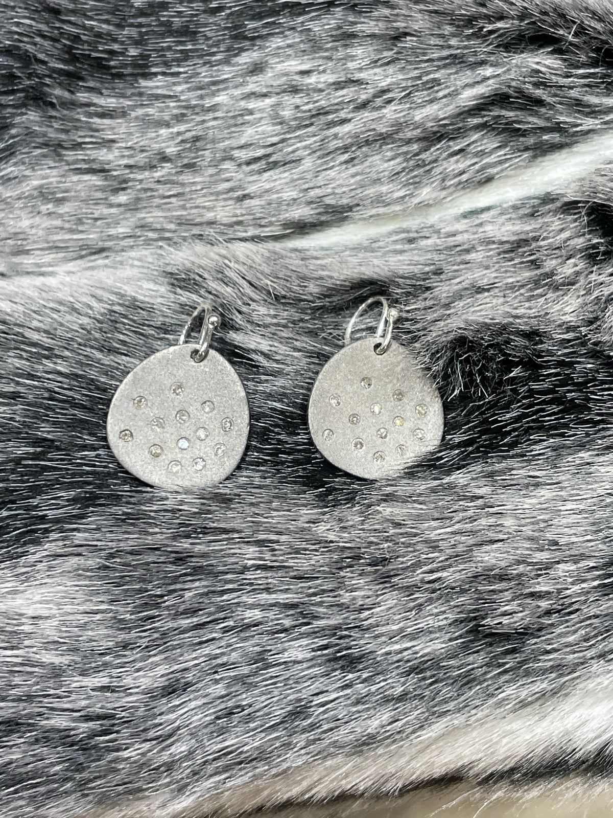 Diamonds and shields earrings sterling