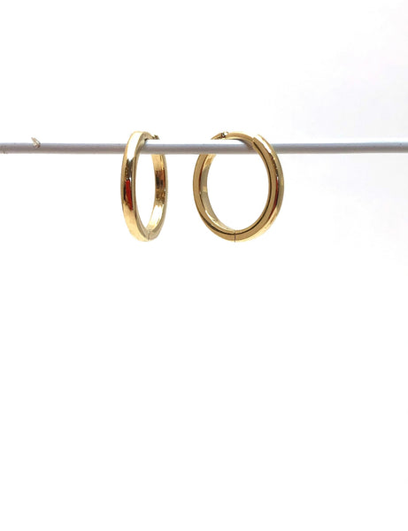 14k yellow gold hinged hoop earring