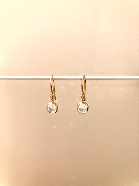 Diamond (CZ) dangle earring