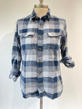 Flannel shirt Shacket blue gray
