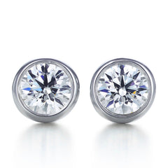Diamond solitaire earrings - abigailheche