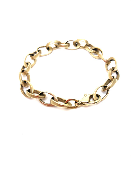 18 yellow gold oval link bracelet