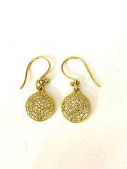 18k Diamond little full moon earrings - abigailheche